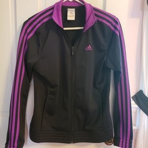Adidas purple stripe jacket